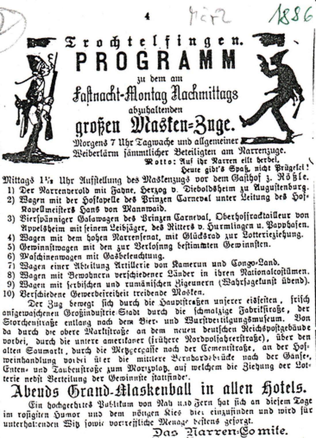 Rosenmontagsumzug 1886
